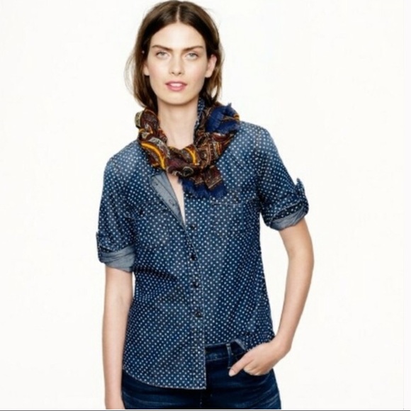 J. Crew Chambray Shirt with Stars - Picture 1 of 1